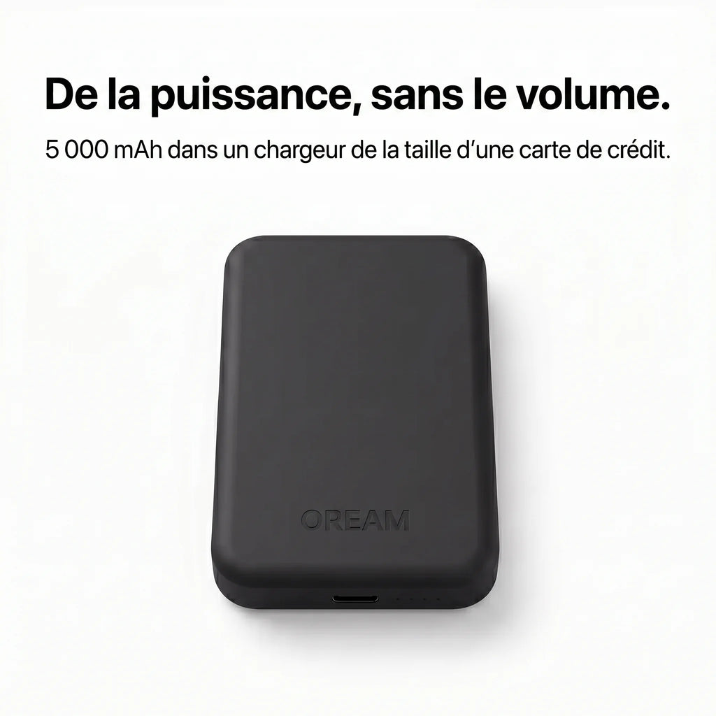 OREAM Halo — batterie magnétique sans fil